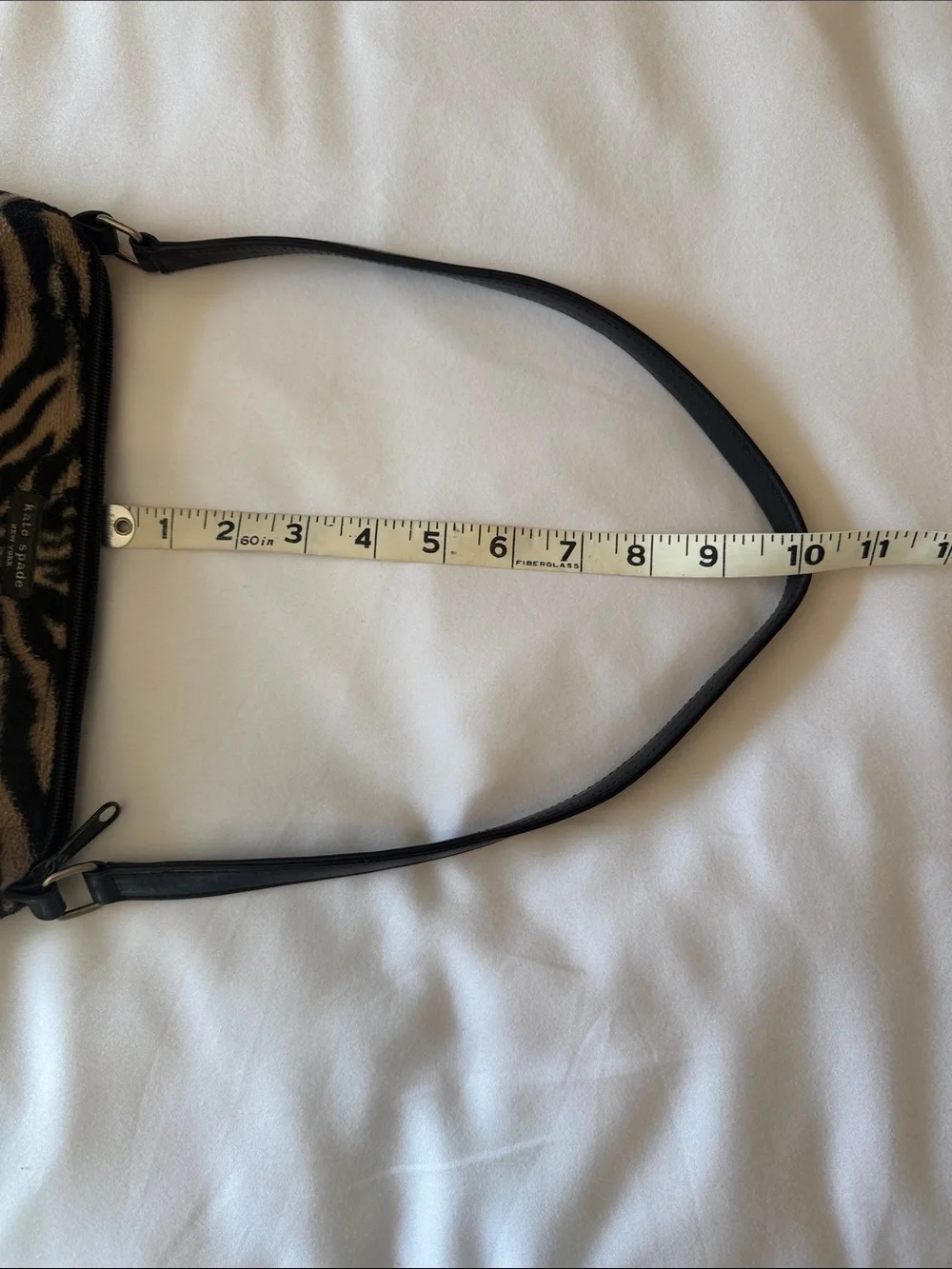 kate spade Black and Tan Zebra-Print Clare Shoulder Bag